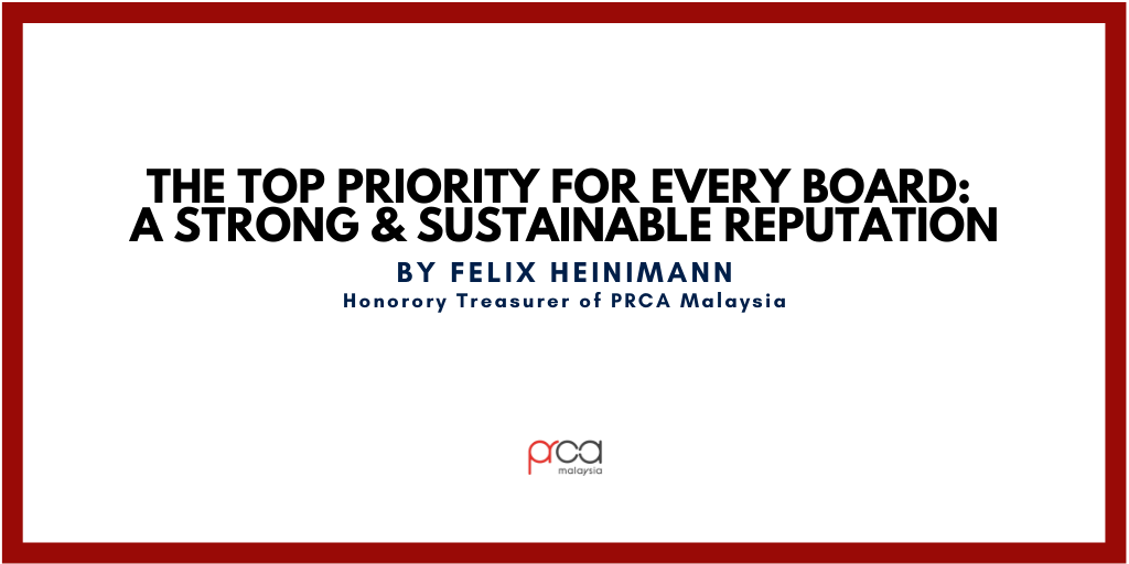 The Top Priority for Every Board: A Strong & Sustainable Reputation